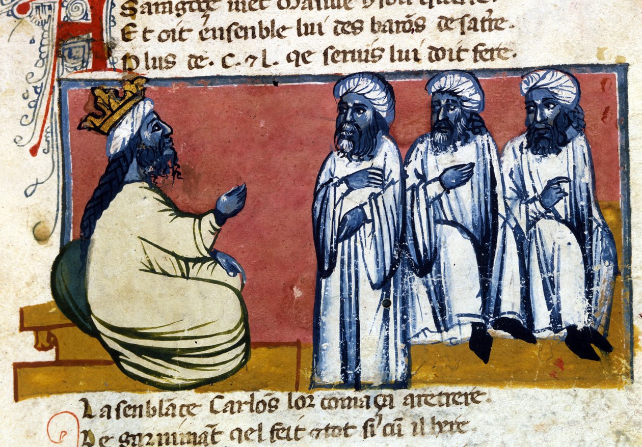 Il califfo di Spagna. Manoscritto del XIV secolo. Bibl. Marciana, Venezia da Unknown artist