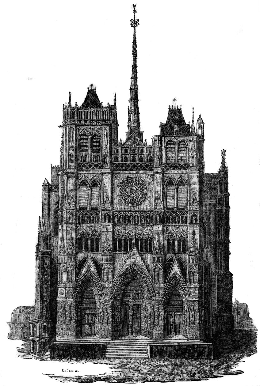 La Cattedrale di Amiens nel XIX secolo da Unknown artist