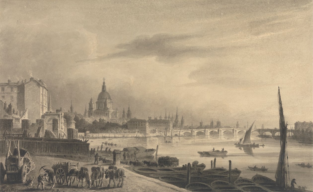 La città di Londra dalla Somerset House da Unknown artist