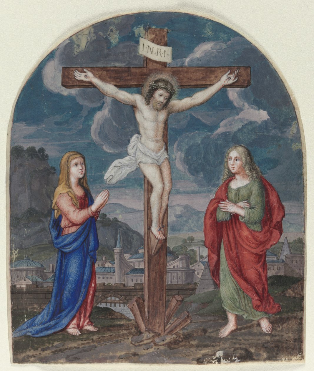 La crocifissione: Miniatura estratta da un libro di preghiere da Unknown artist