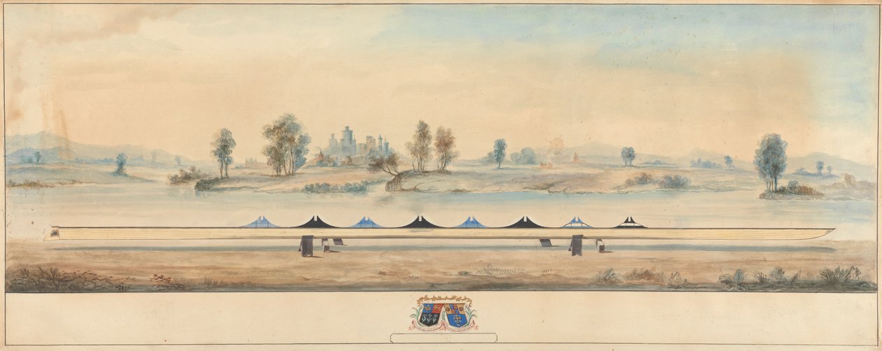 La barca di Eton sul sentiero del Tamigi: Castello di Windsor sullo sfondo da Unknown artist