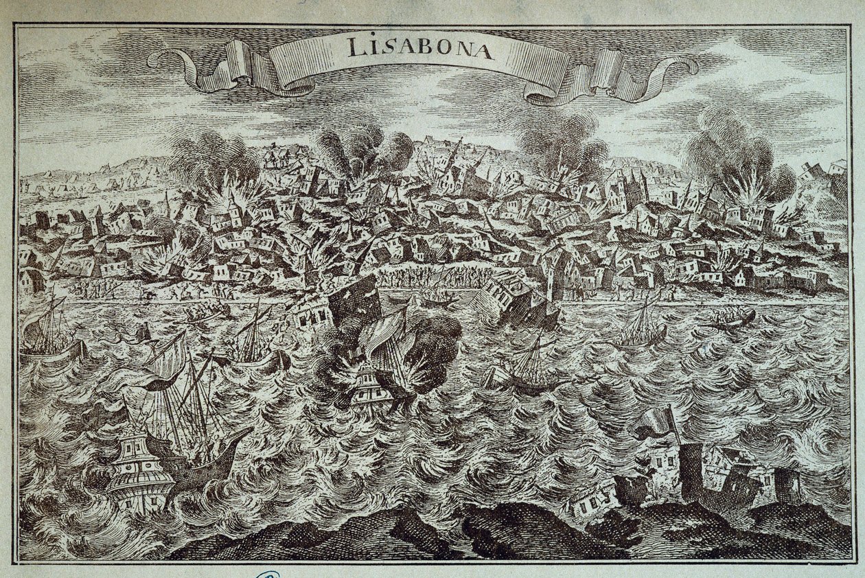 Il terremoto di Lisbona del 1755 da Unknown artist