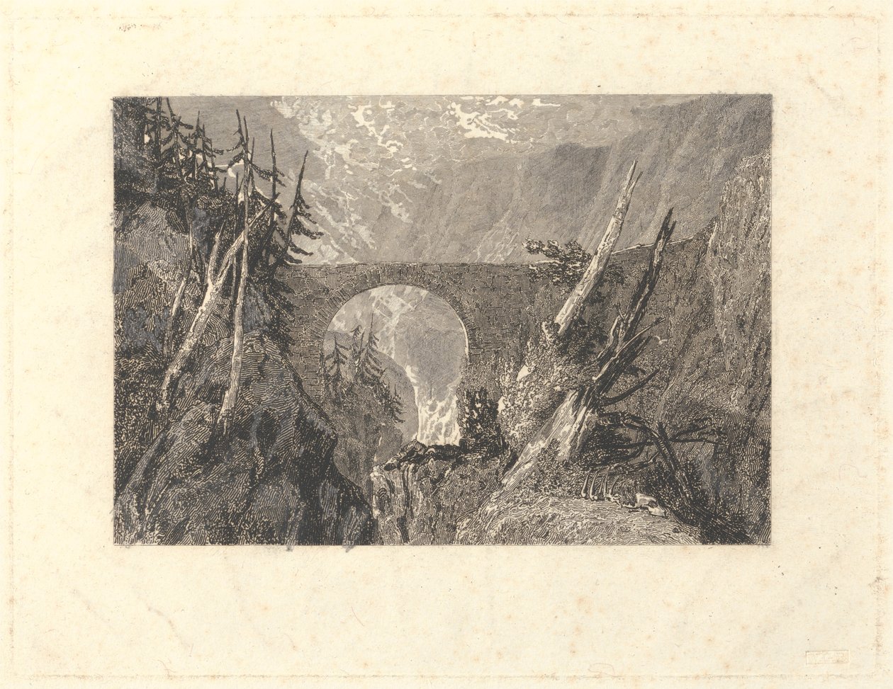 Il piccolo ponte del diavolo da Unknown artist