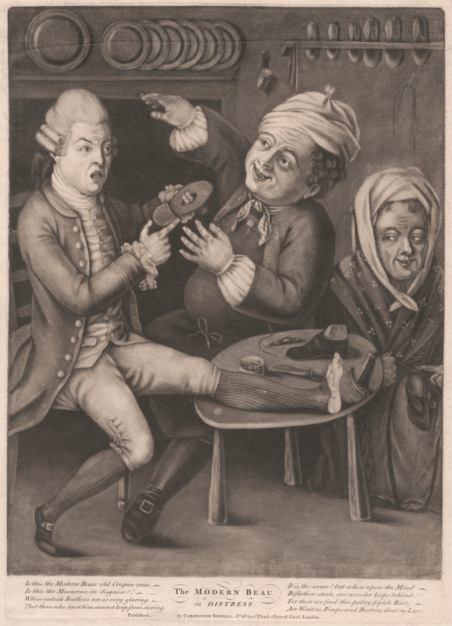 Il moderno dandy in difficoltà da Unknown artist