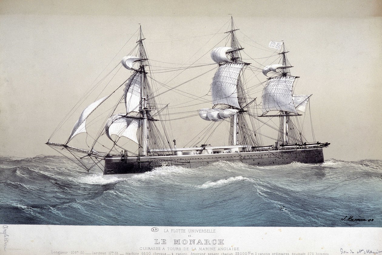 La Monarch, flotta inglese, circa 1850 da Unknown artist