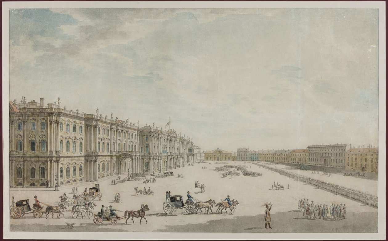 La Piazza del Palazzo a San Pietroburgo da Unknown artist