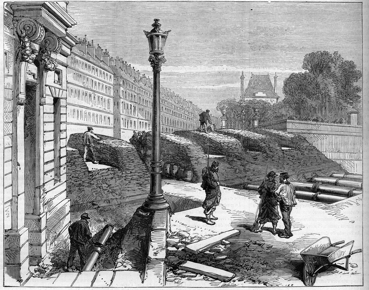 La Comune di Parigi nel 1871. Barricata dei federati all