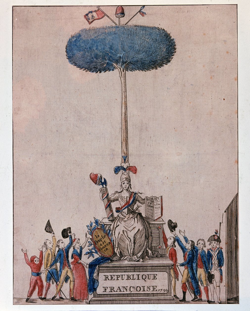 Il Popolo è Sovrano - Allegoria della Repubblica Francese e Albero della Libertà da Unknown artist