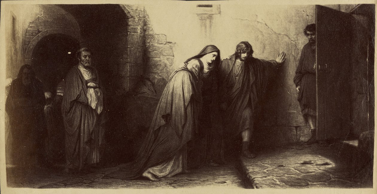 [Il ritorno dal Golgota di Paul Delaroche]. da Unknown artist