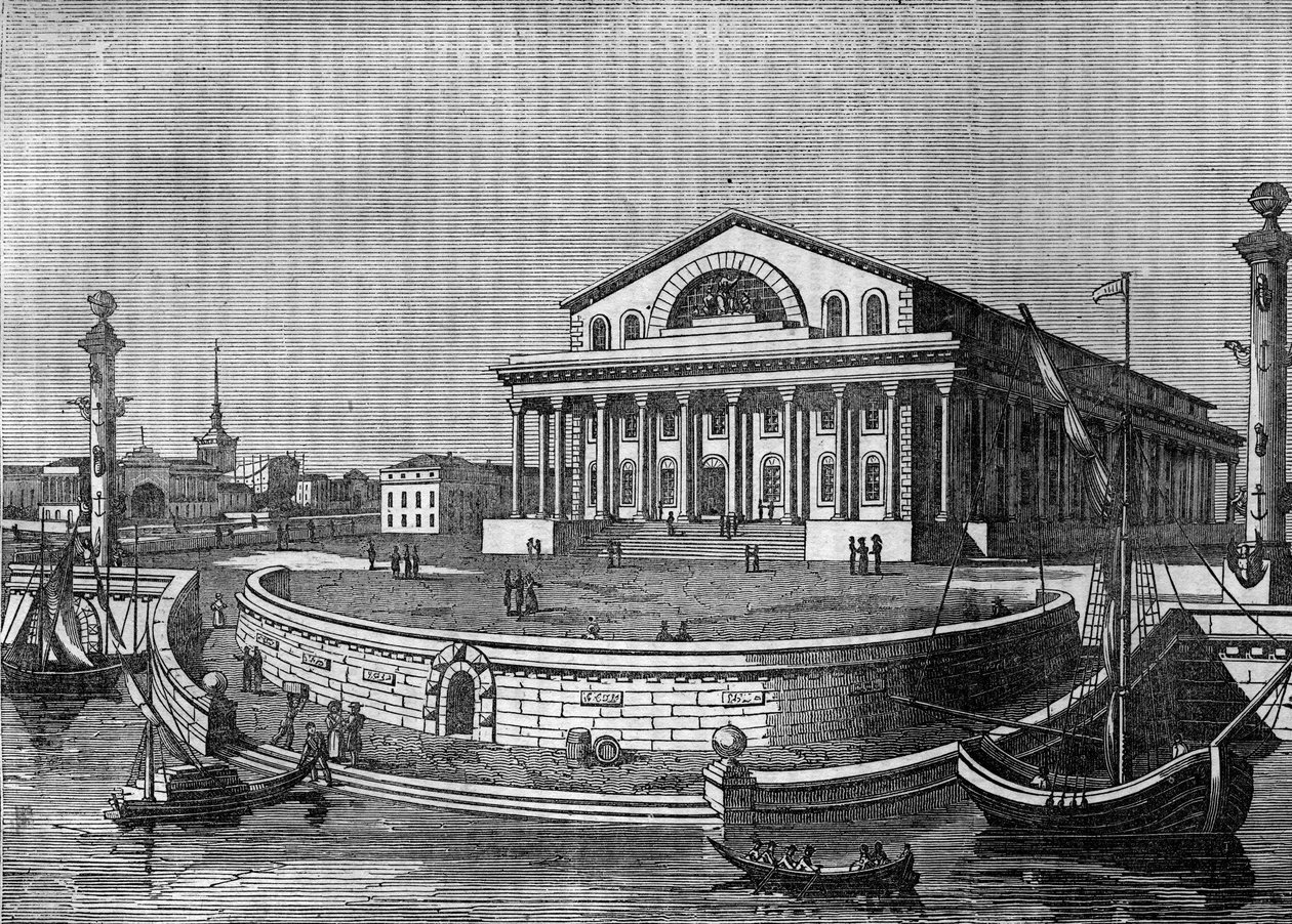 La Borsa di San Pietroburgo in Russia nel 1836. da Unknown artist