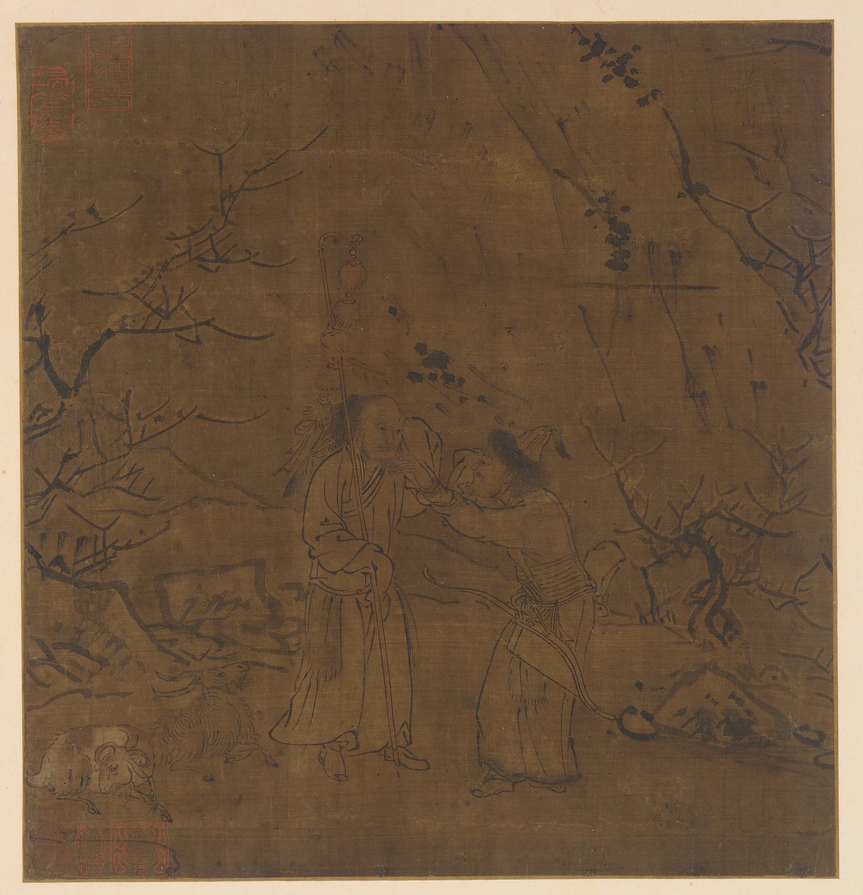Il doloroso addio di Su Wu e Li Ling da Unknown artist