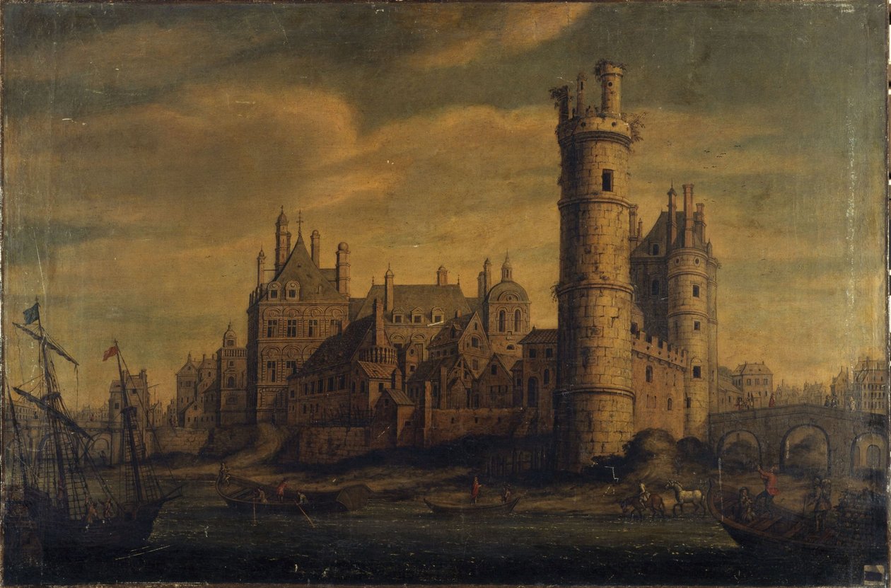 La Torre e la Porta di Nesle, Hôtel de Nevers, circa 1650 da Unknown artist