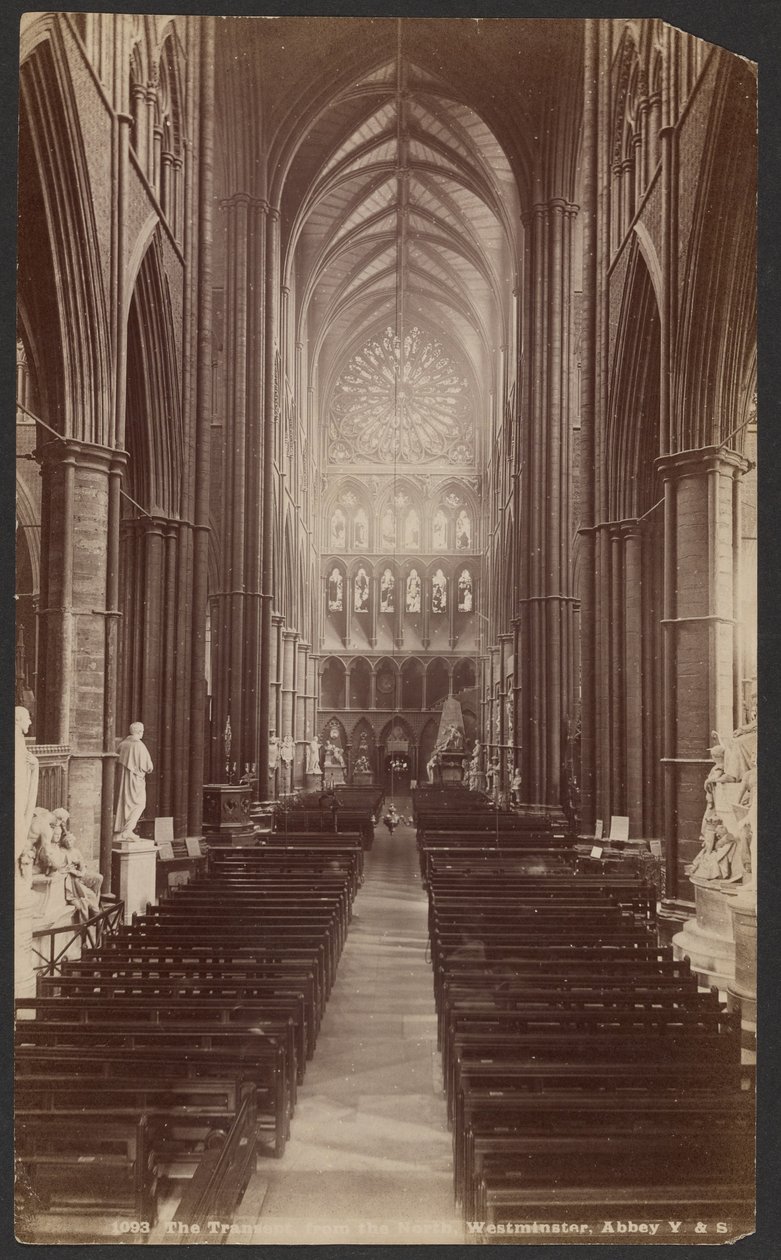 Il transetto, da nord, abbazia di Westminster da Unknown artist