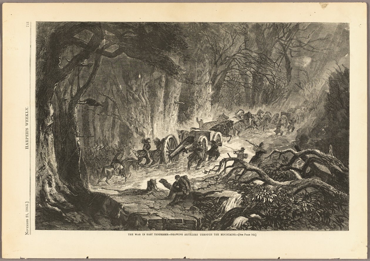 La guerra nel Tennessee orientale da Unknown artist