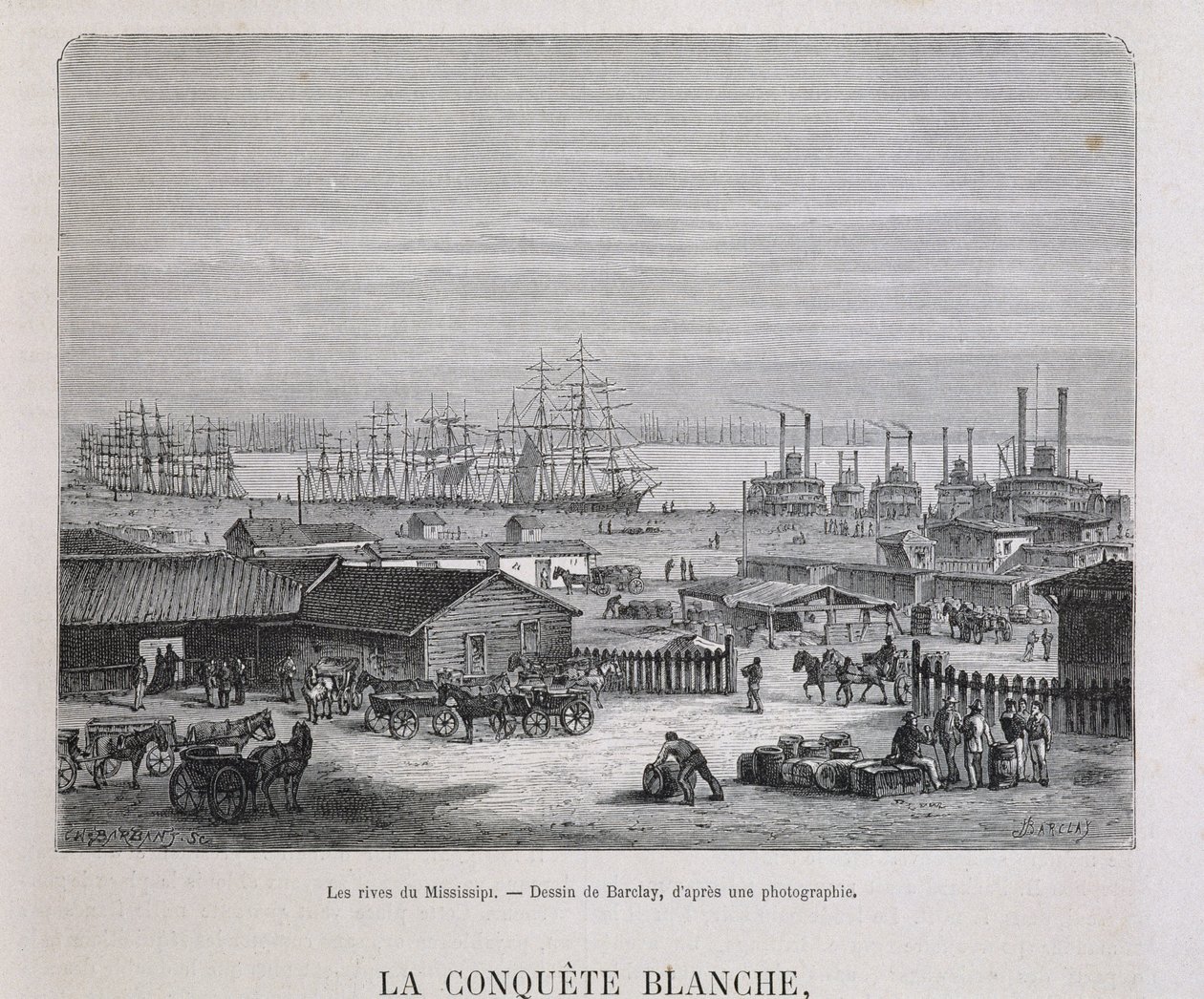 Le rive del Mississippi - in "Le tour du monde", 2° sem. 1876 da Unknown artist