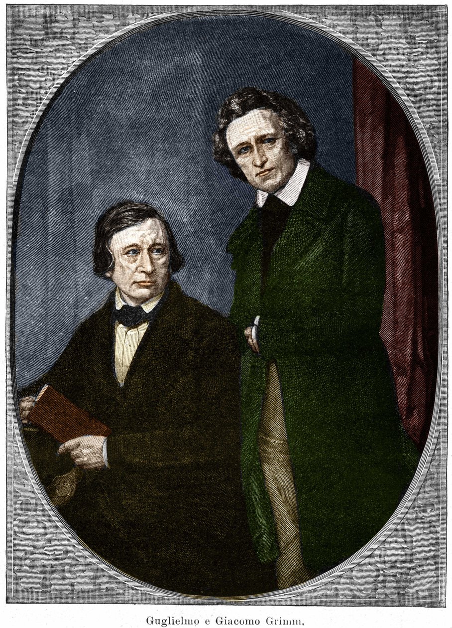 I fratelli Jakob (1785-1863) e Wilhelm (1786-1859) Grimm, scrittori tedeschi. da Unknown artist