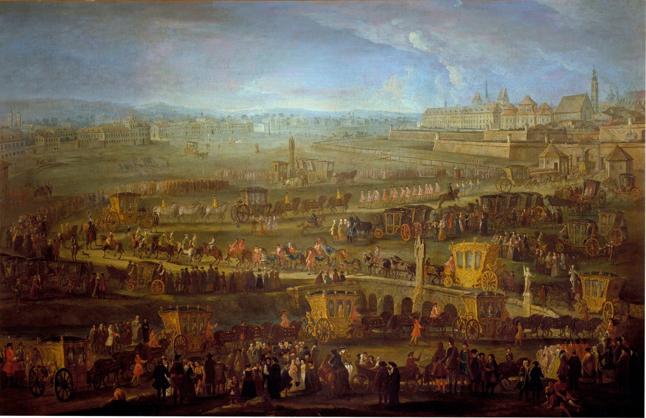 Il corteo del Marchese di Mirepoix con i rappresentanti diplomatici francesi a Vienna da Unknown artist