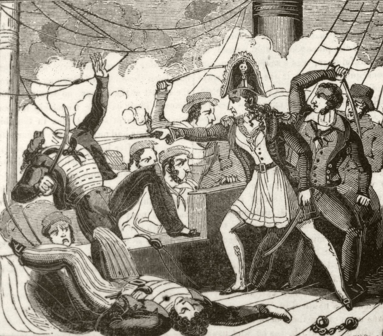 La pirata femmina che abborda la nave inglese 