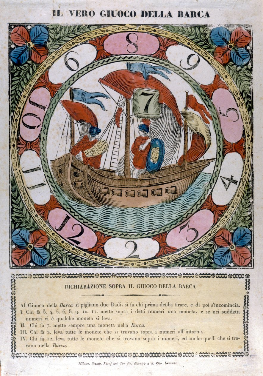 Il gioco della barca. XVIII secolo da Unknown artist