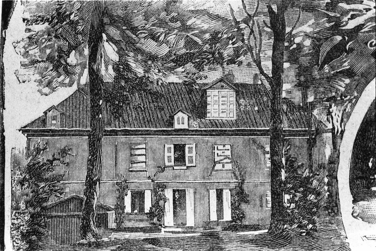 La casa di George Sand (Aurore Dupin, Baronne Dudevant) (1804-1876) a Nohant-Vic (Nohant Vic) (36) da Unknown artist