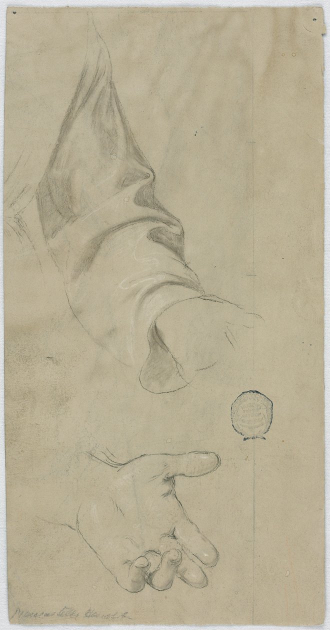 Il braccio sinistro di un monaco e la sua mano sinistra da Unknown artist