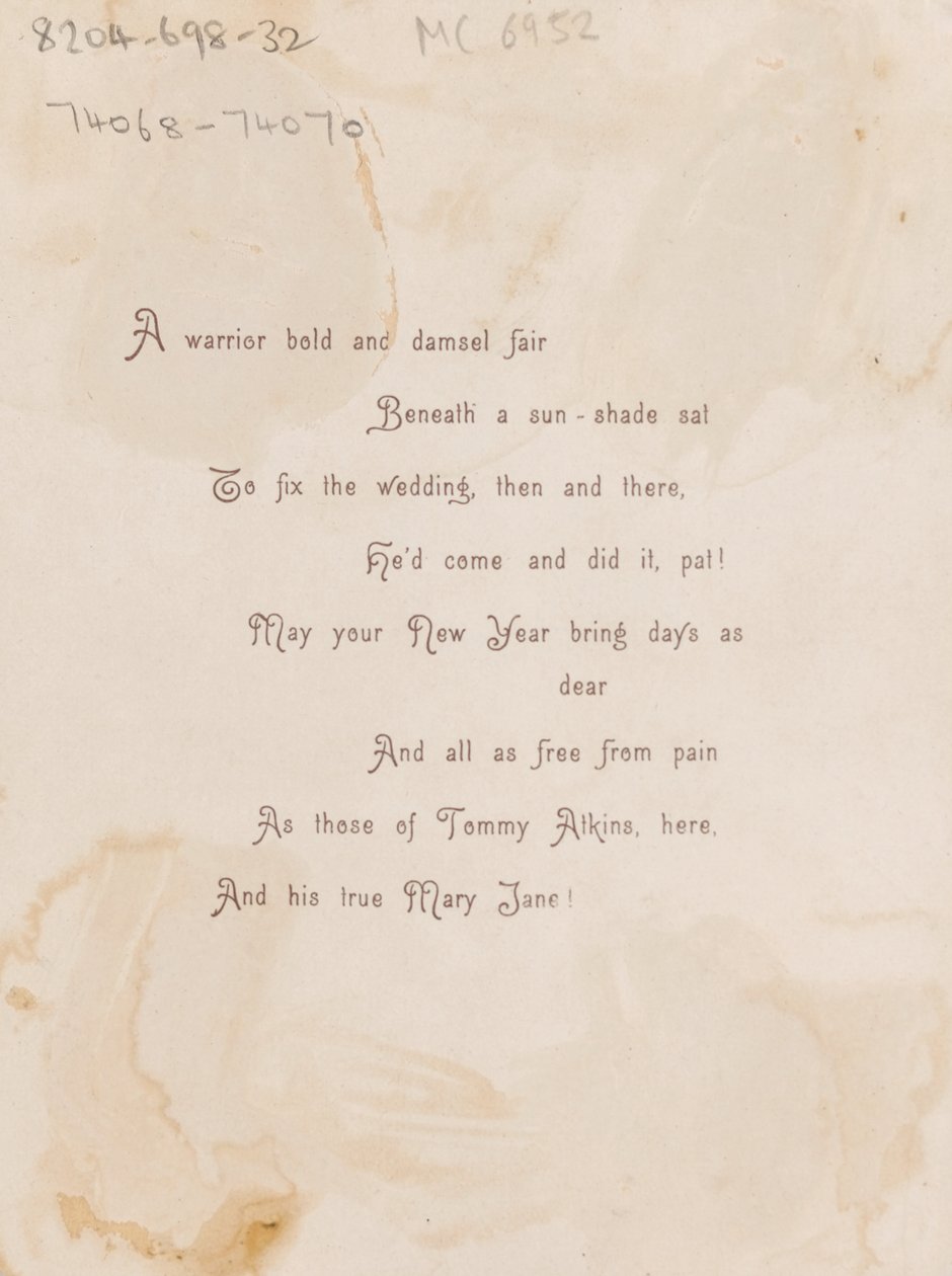 La vecchia storia per il nuovo anno, cartolina di Capodanno da Unknown artist