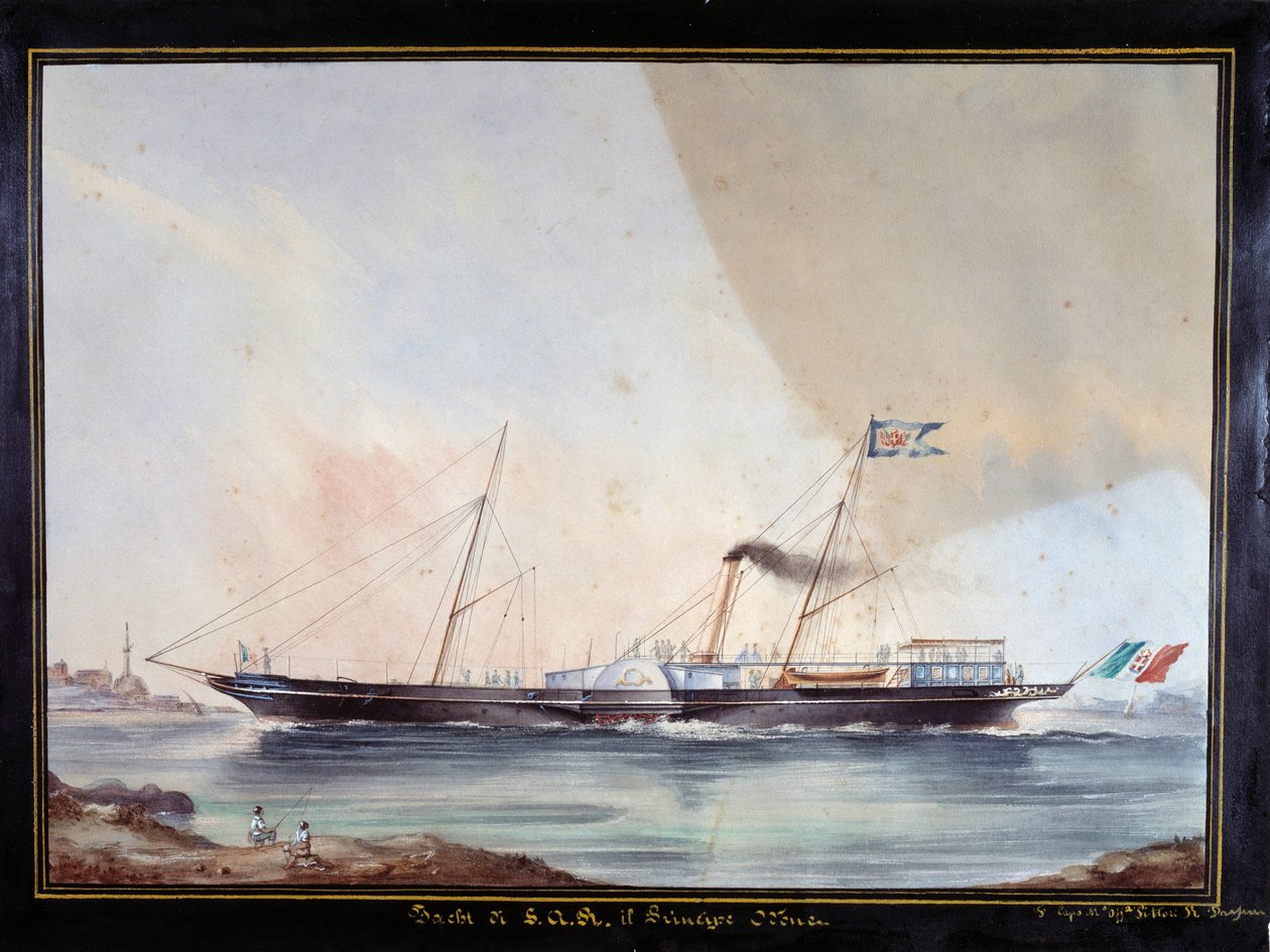Lo yacht del principe Oddone, Duca di Monferrato da Unknown artist