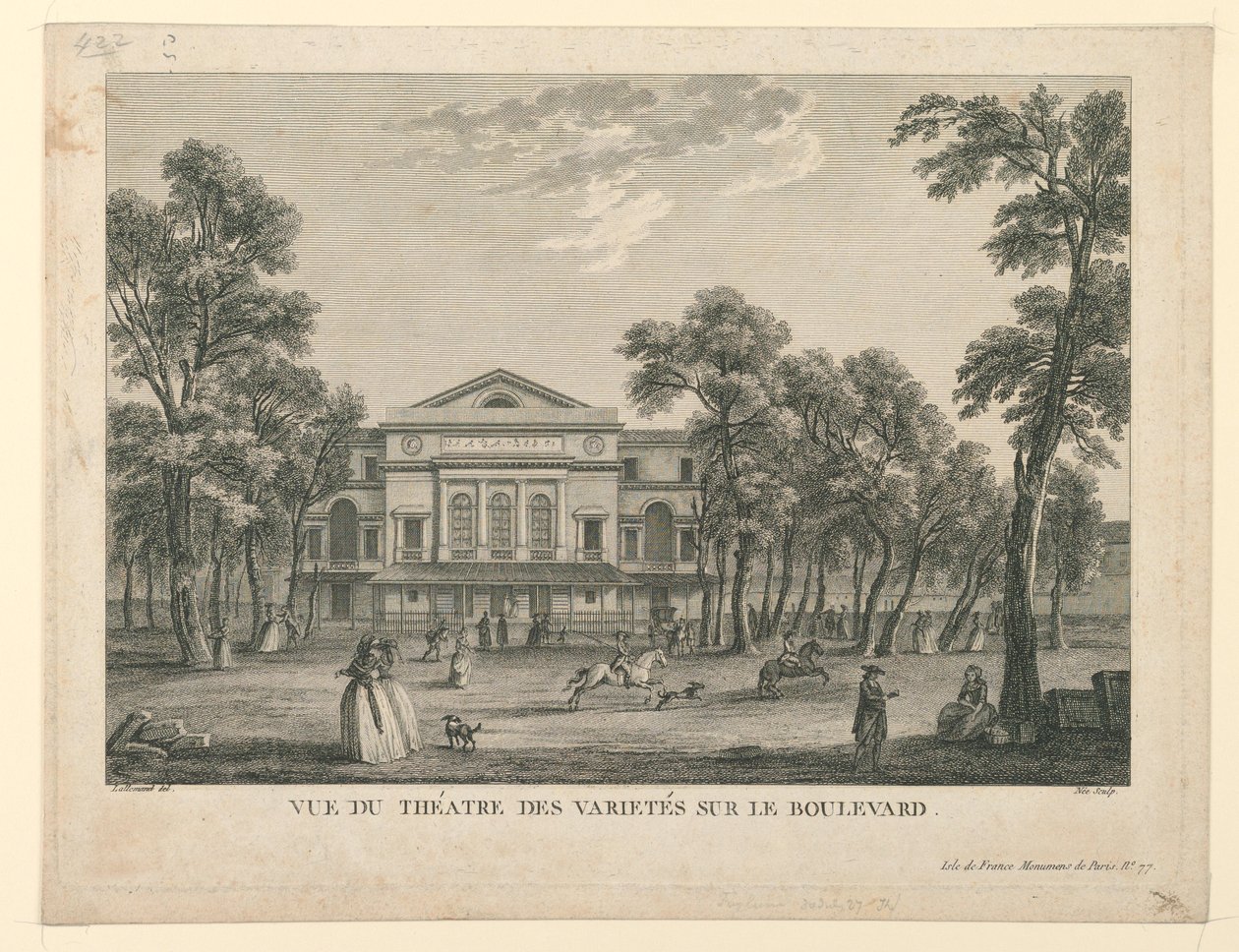 Teatro des Variétés a Parigi da Unknown artist