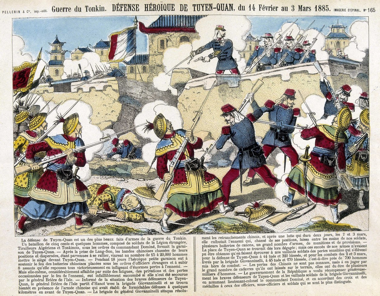 Guerra del Tonchino: la difesa di Tuyen Quan (Tuyen-Quan), Vietnam dal 14 febbraio al 3 marzo da Unknown artist