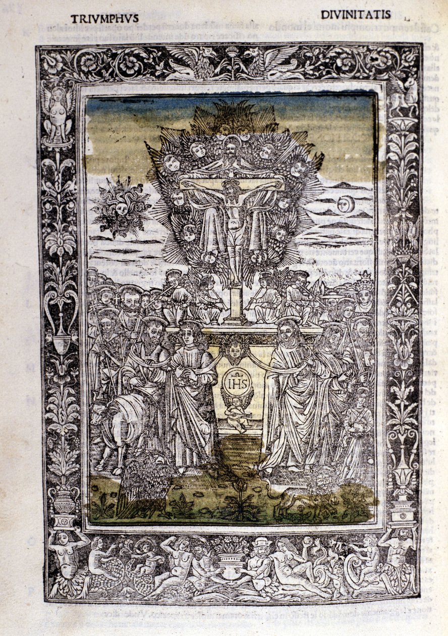 Trionfo delle divinità di Francesco Petrarca. Miniatura sd. Bibl. Trivulziana, Milano da Unknown artist