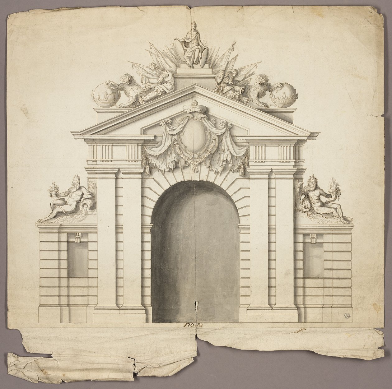 Arco di trionfo con al centro l