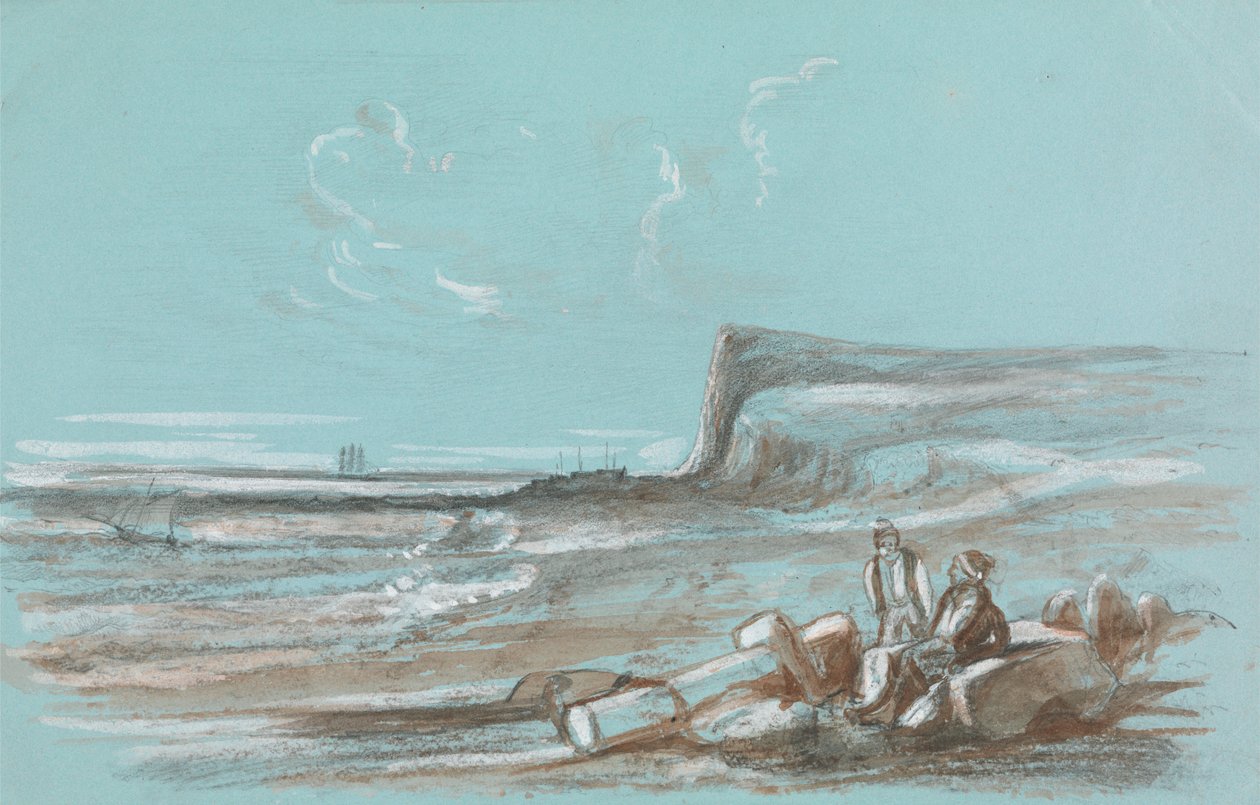 Due Pescatori su una Spiaggia da Unknown artist
