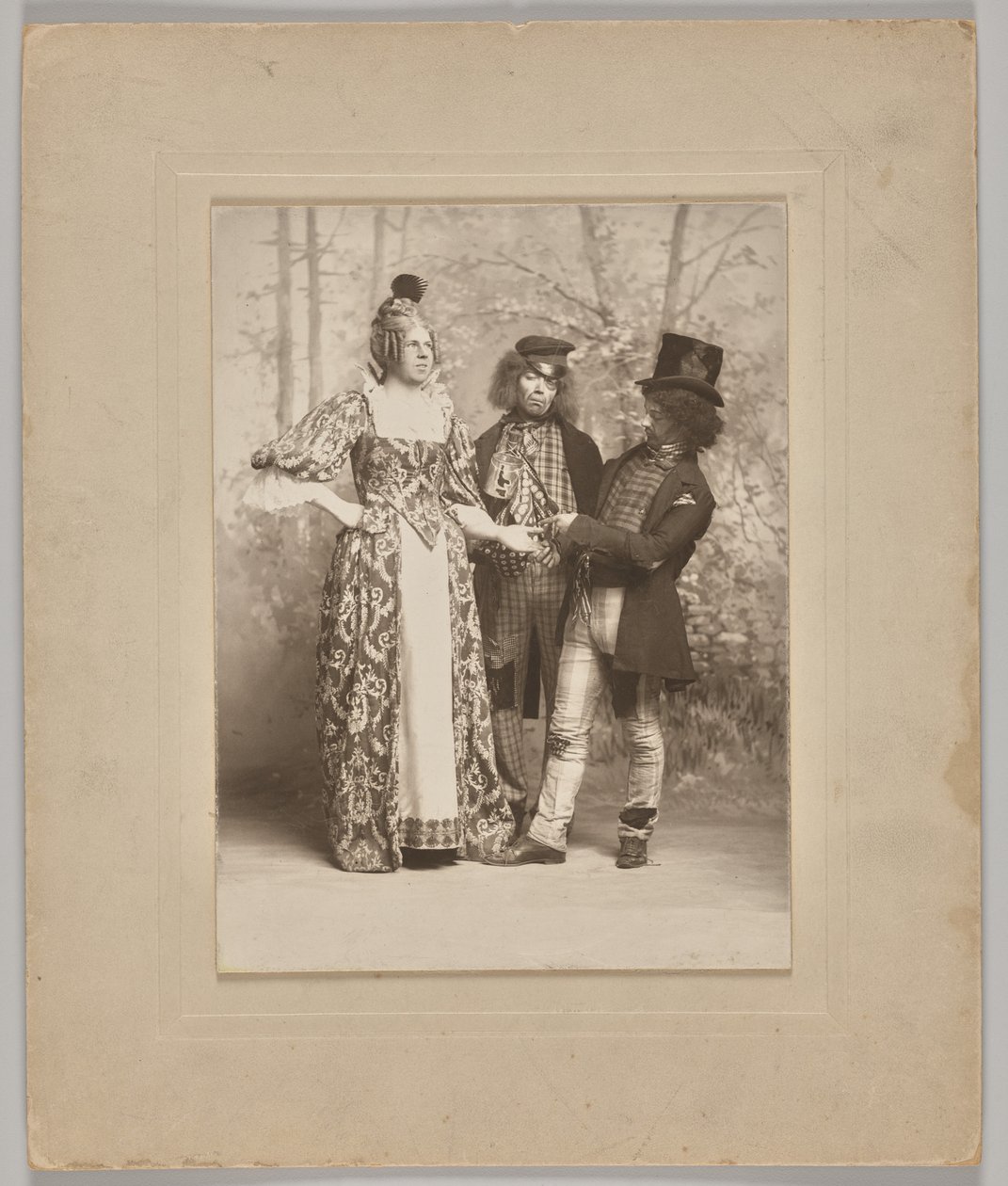 Senza titolo (scena teatrale con 3 figure: il chiromante) da Unknown artist