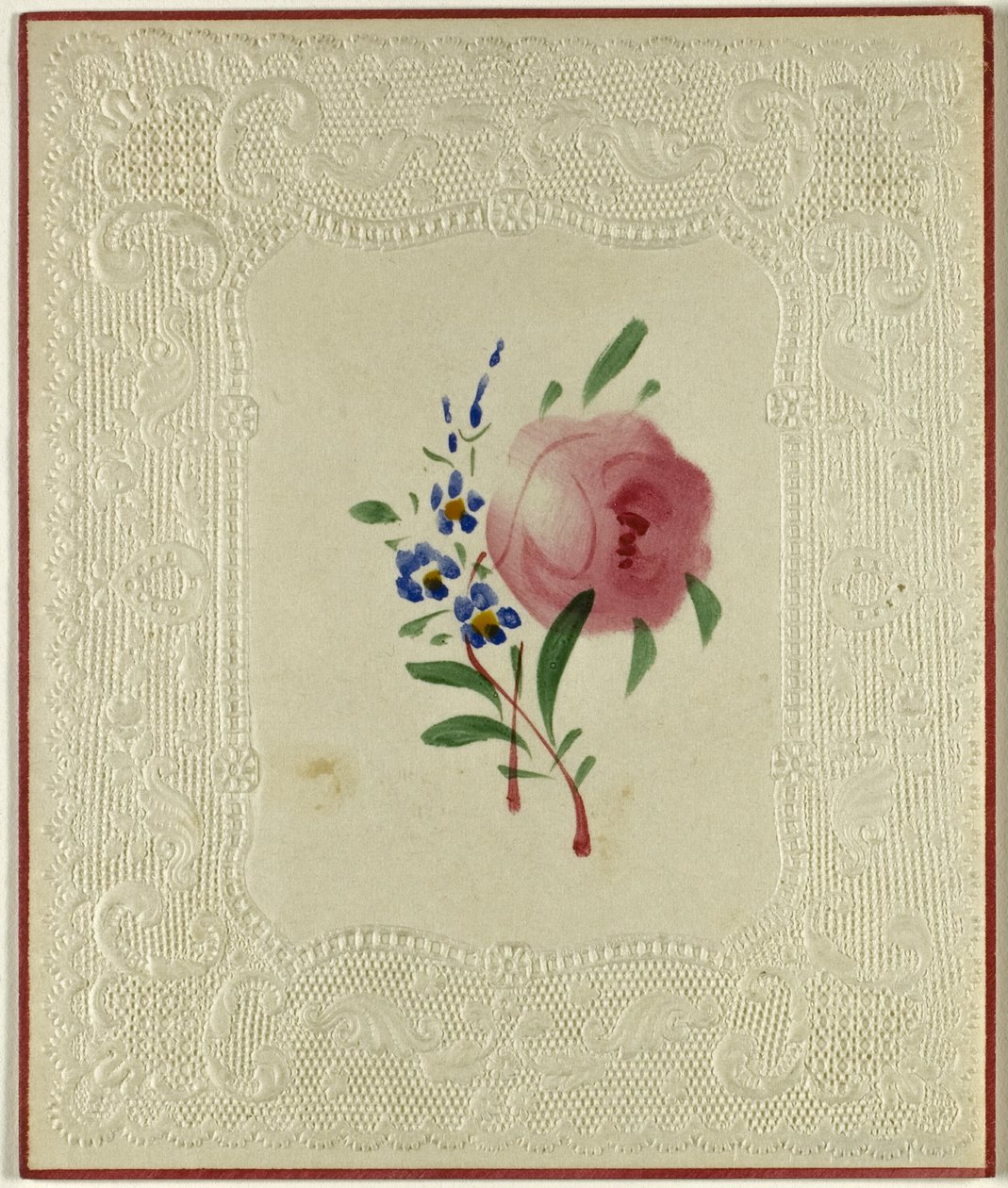 San Valentino senza titolo (Fiori grandi rosa e piccoli blu) da Unknown artist