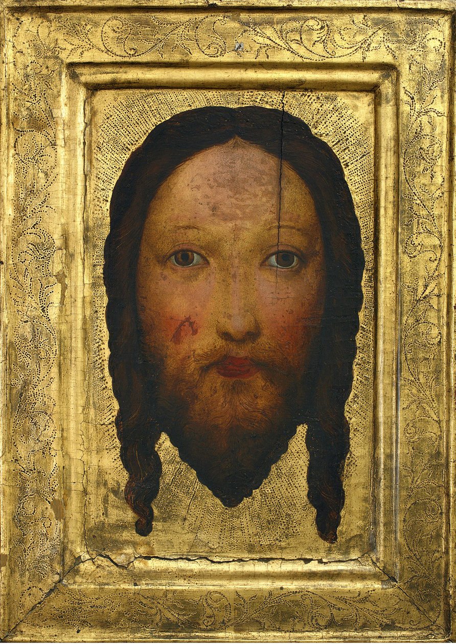 Vera Icona (o Testa di Cristo) - Anonimo. Tempera su tavola, dimensioni: 44,7x32,2, ca 1400, Muzeum Narodowe, Varsavia da Unknown artist