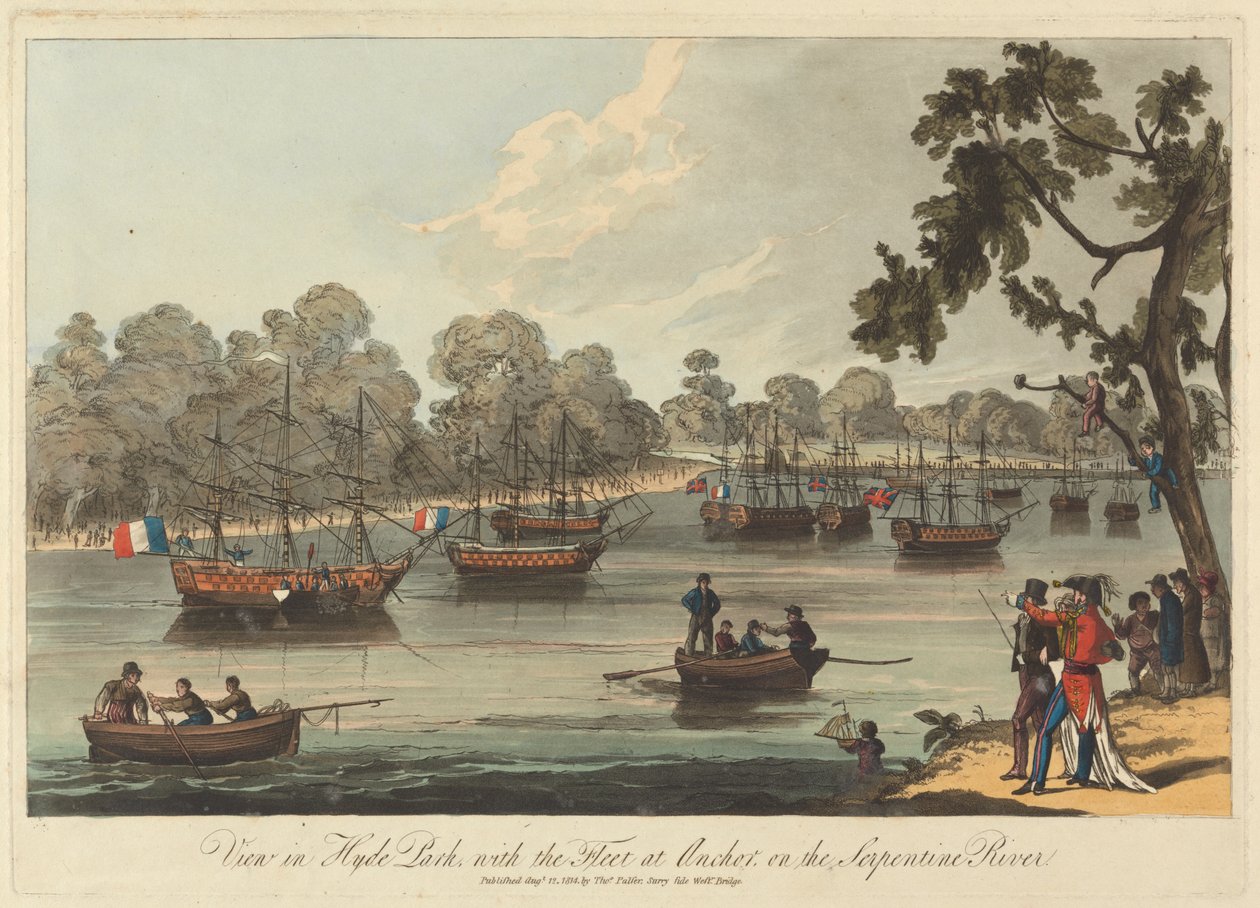 Veduta di Hyde Park, con la flotta all