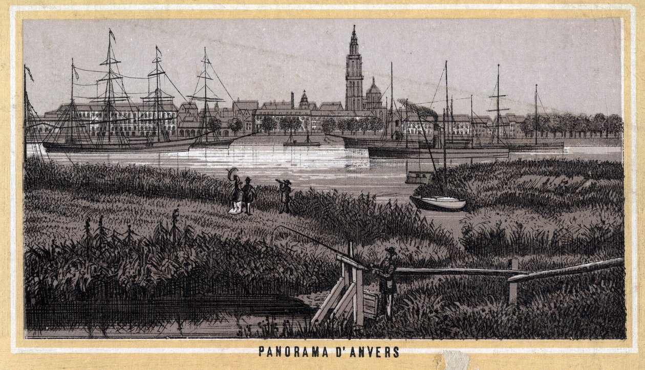 Veduta di Anversa, Belgio (regione fiamminga) da Unknown artist