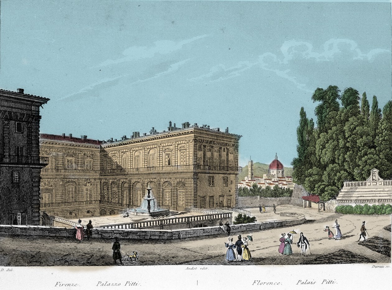Veduta di Palazzo Pitti a Firenze. XIX secolo da Unknown artist