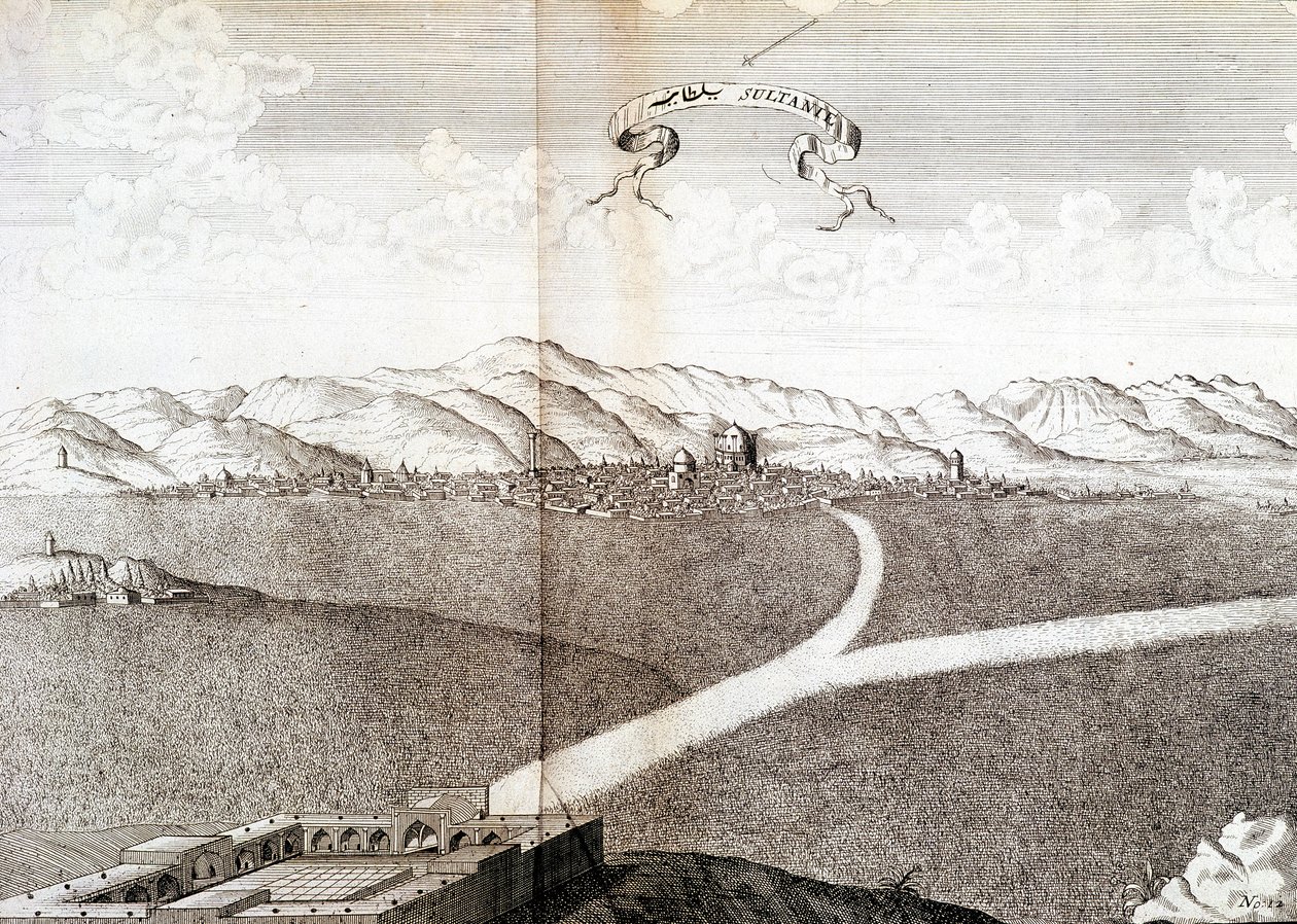 Veduta di Sultanie - in "Journal of the voyage of the Knight Chardin, Persia and East Indies, by the Black Sea and the Colchide" da Unknown artist