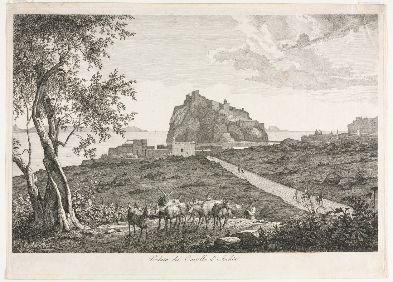 Veduta del Castello, Ischia da Unknown artist