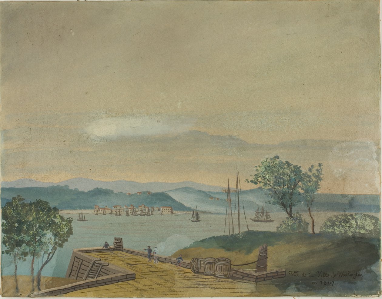 Vista della città di Washington nel 1807 da Unknown artist