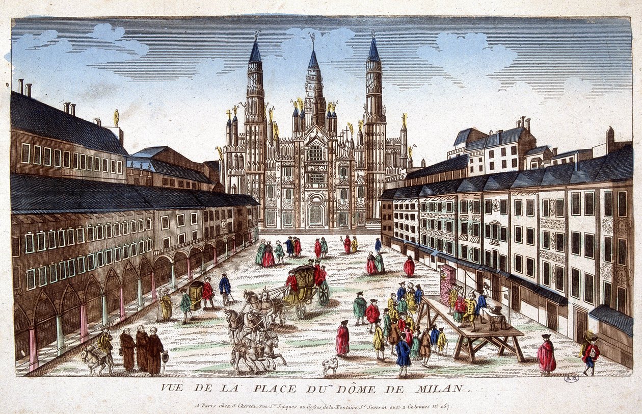 Vista di Piazza del Duomo a Milano. Inizio XVIII secolo da Unknown artist