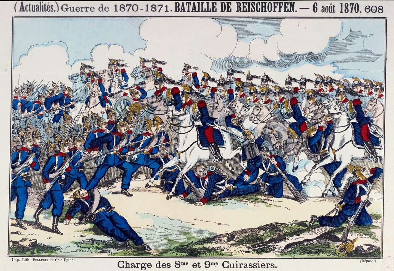 Guerra del 1870-1871: vista della battaglia di Froeschwiller da Unknown artist