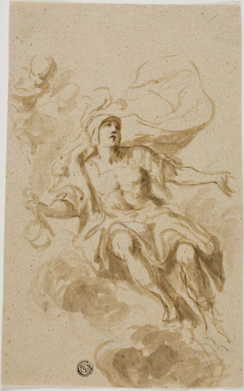 Guerriero seduto sulle nuvole da Unknown artist