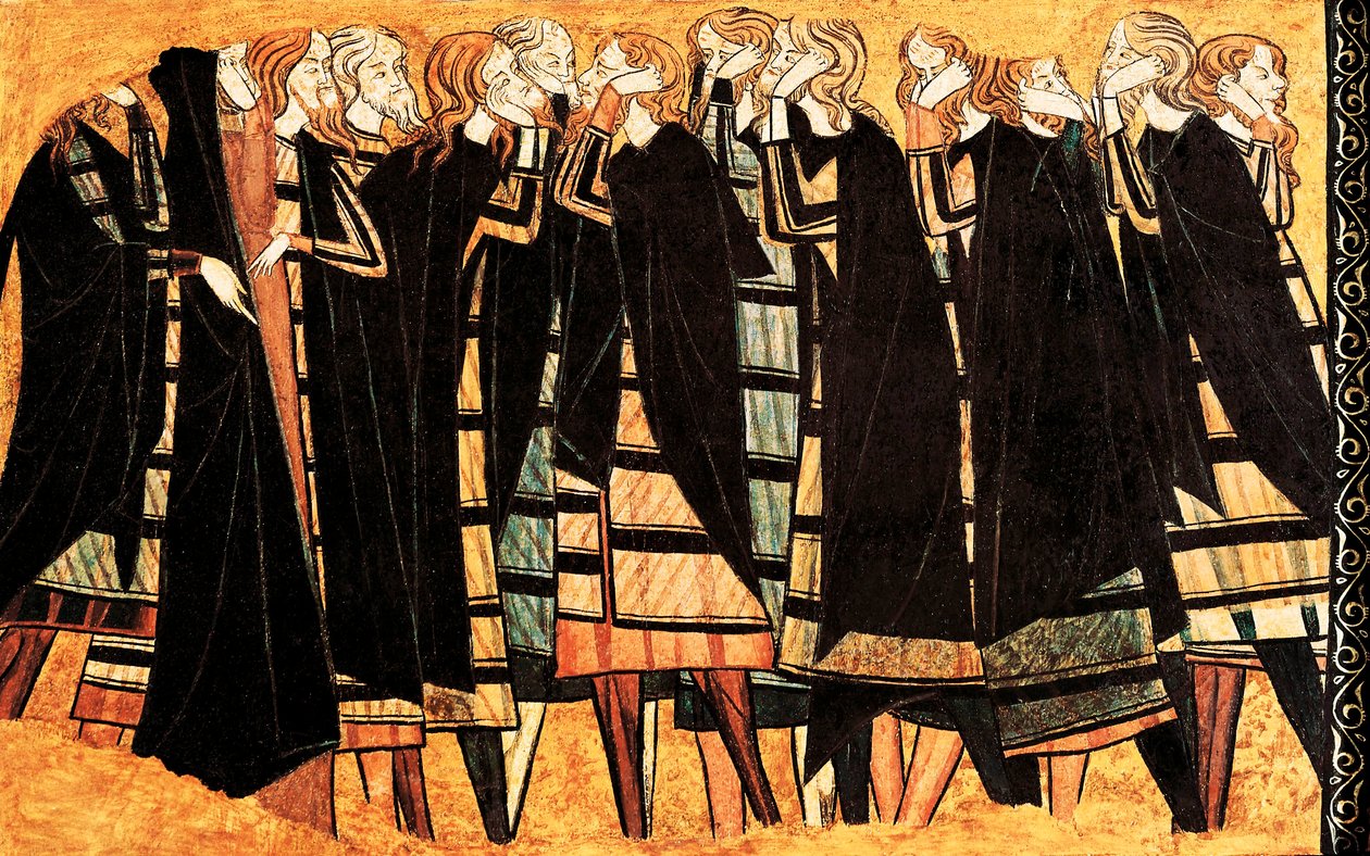 Pianto in mantello nero sulla tomba del Cavaliere Don Sancho Saiz de Carillo, dettaglio dell