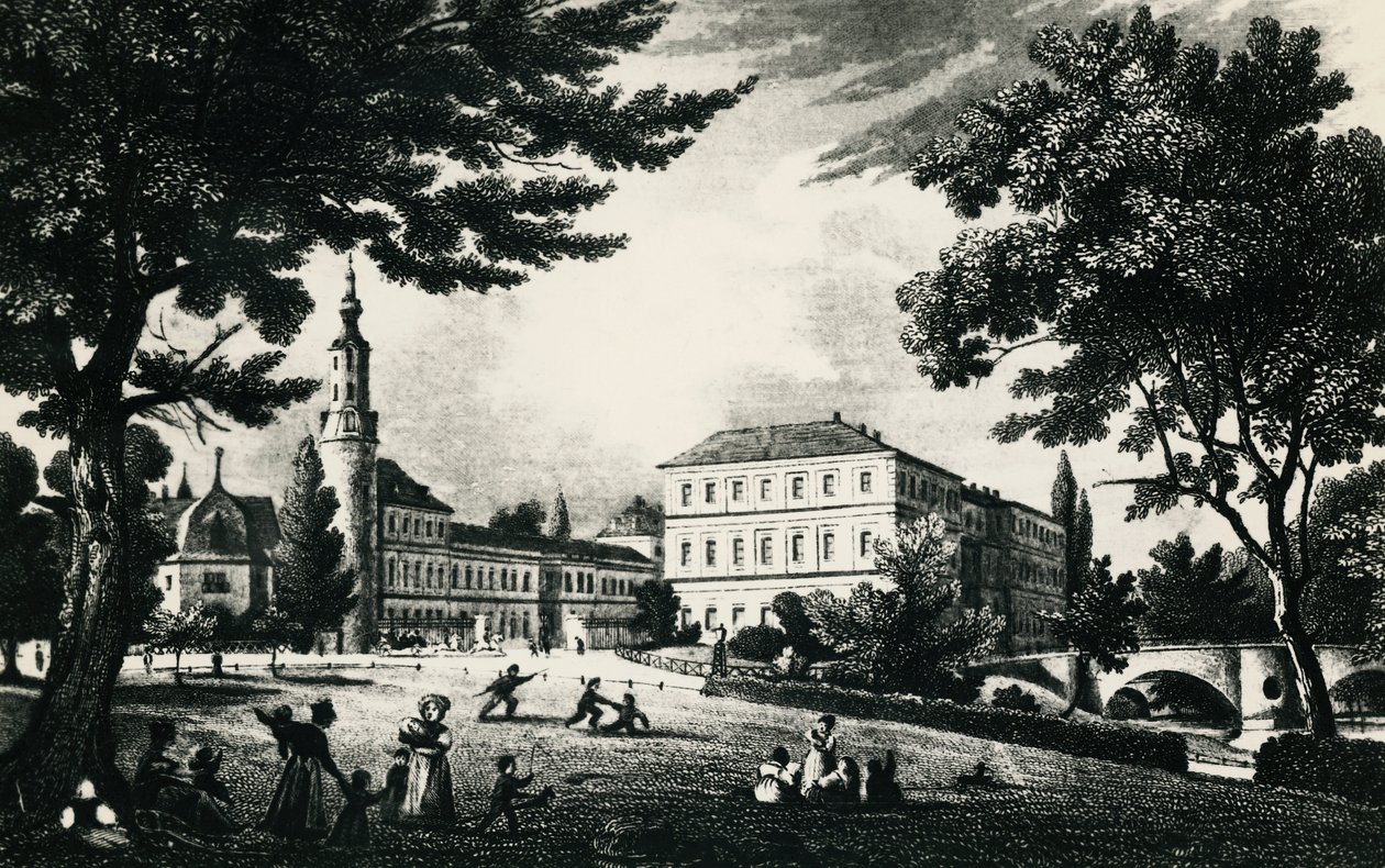 Castello della città di Weimar, incisione, Germania da Unknown artist