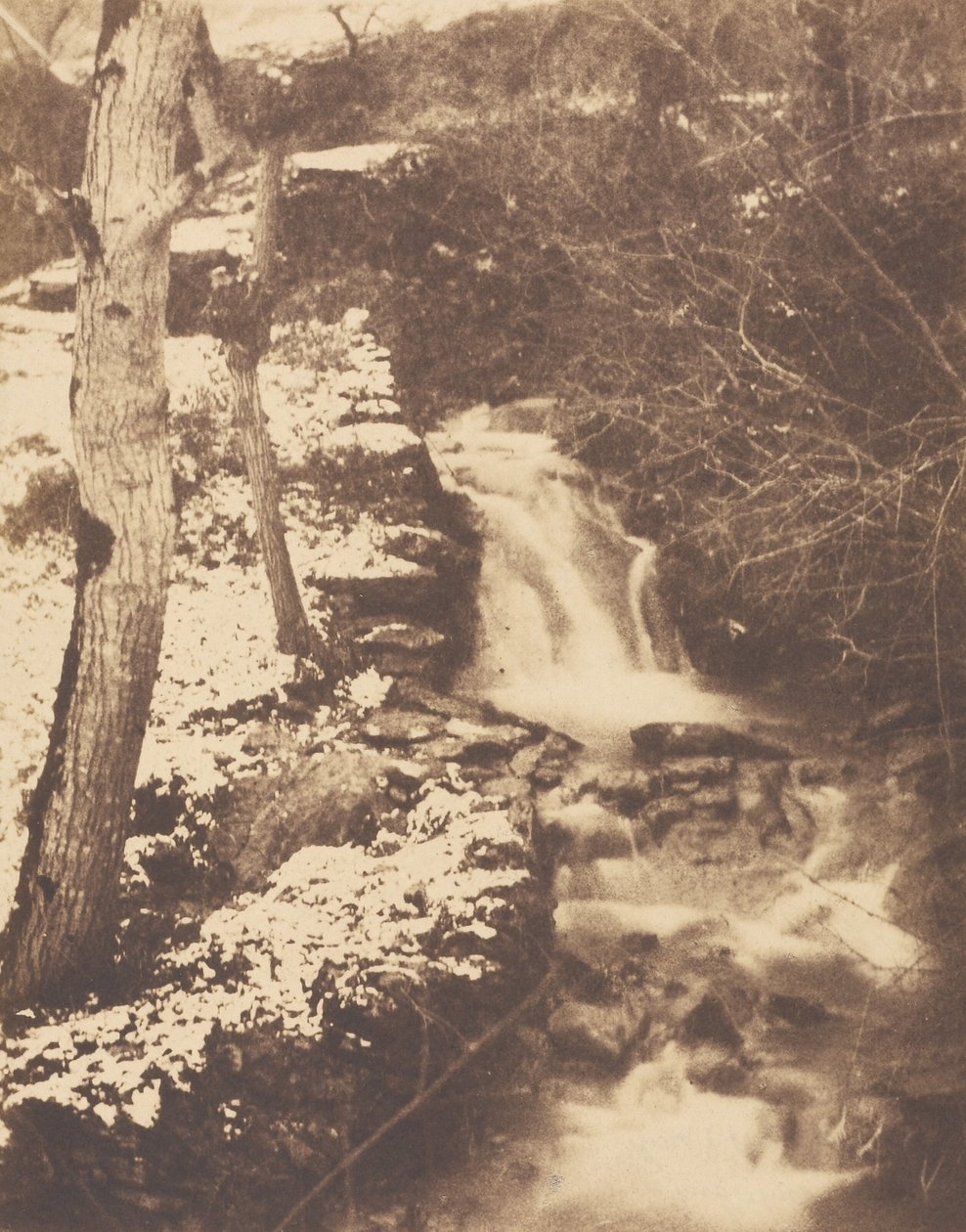 [Paesaggio invernale con cascata e ruscello] da Unknown artist