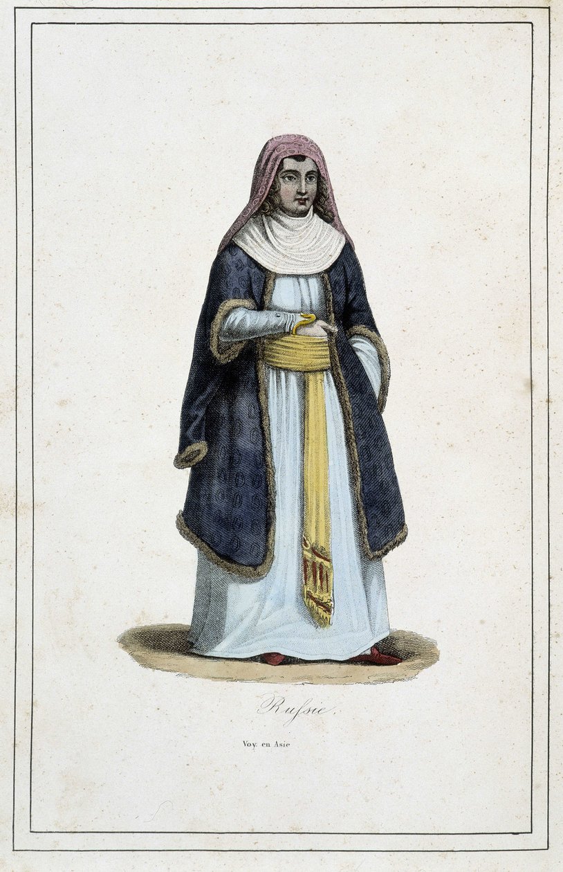 Donna della Russia - in "I diversi popoli della terra" di Padre Paul Jonhanneaud, Libreria dei Buoni libri da Unknown artist