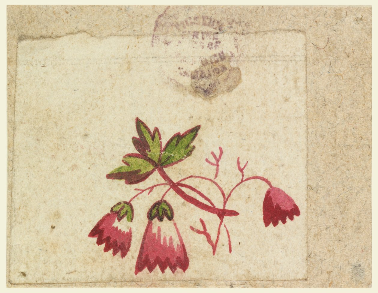 Prova di xilografia per un tessuto stampato da Unknown artist