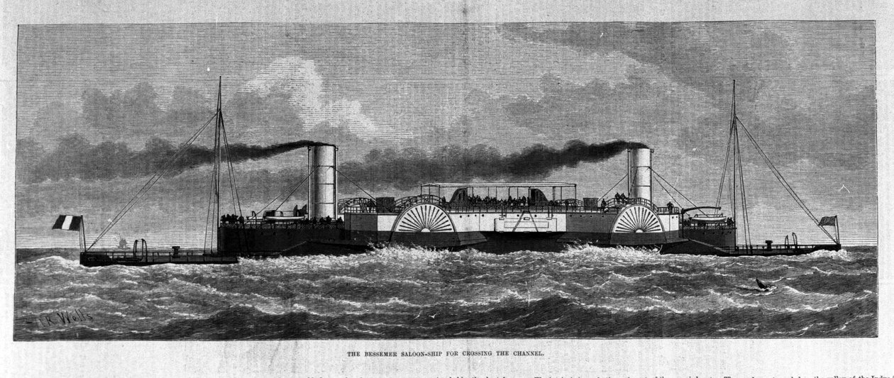Barca progettata contro il mal di mare da Henry Bessemer (1813-1898) da Unknown artist